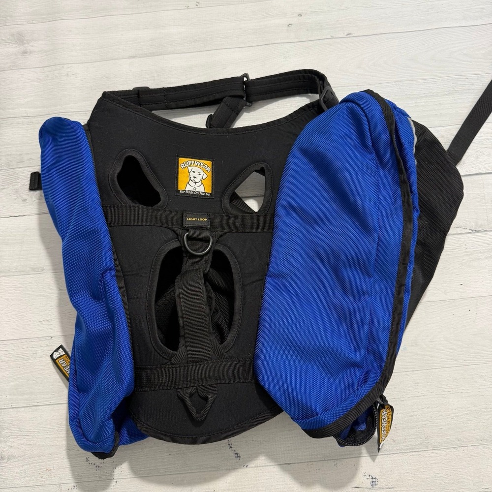 Ruffwear Blue Commuter Light Loop Dog Backpack Saddle Pack Bag Harness large